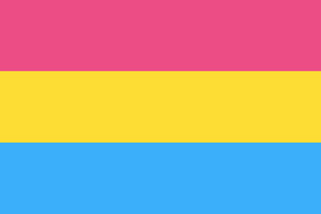 Pansexual flag. LGBT pride graphic symbol. Vector illustration.