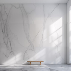 Blank note on the board in an empty room with a wooden floor and wall suggests business or education