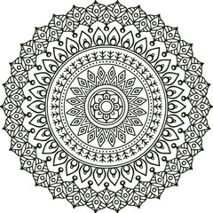 Beautiful flower art and mandala vector design