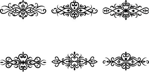 Victorian graphic ornament on white background