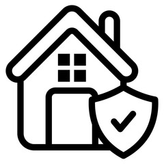 Property Insurance Icon Element For Design