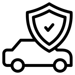 Auto Insurance Icon Element For Design
