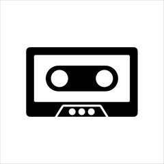 Icon a cassette tape, isolated against a clean background.
