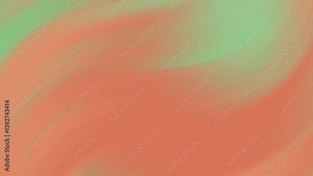 Poster abstract soft green and orange gradient swirl background