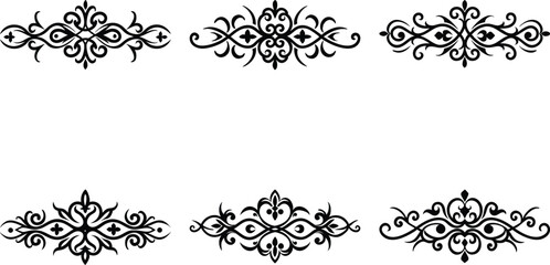 Victorian graphic ornament on white background