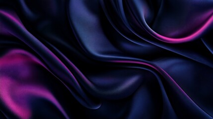 Obraz premium Dark blue and purple silk fabric with elegant folds and sheen