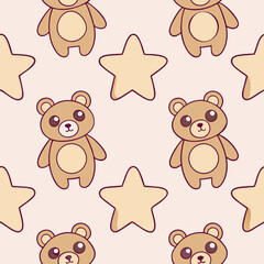Obraz premium seamless pattern with teddy bears