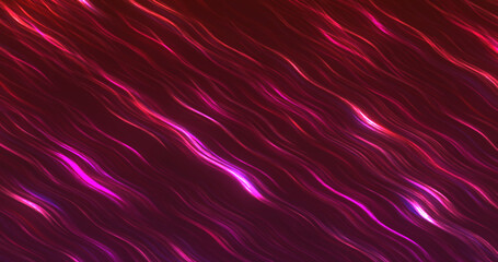 Fototapeta premium Fun atmosphere, neon rain lines moving shiny glowy random. Upward motion digital stream data flow. Cyber funky colorful space-like shapes. Seamless flow wavy cable cross-section. Track transfer bg.