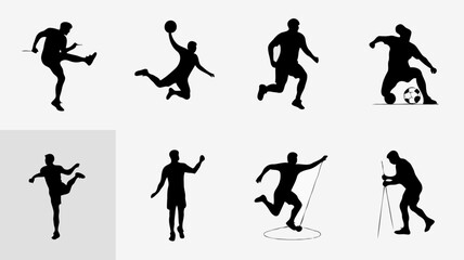 Obraz premium Dynamic Athlete Action Silhouette in Youth Sports Training and Competition