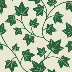 green leaves seamless pattern