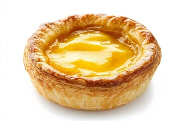 A golden brown and flaky puff pastry with lemon curd