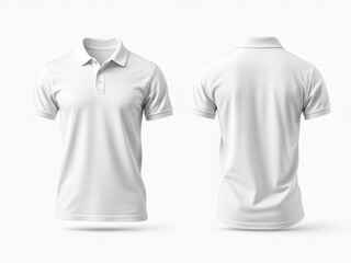 White Collared Shirt Design Template