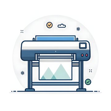 Printer Icon &ndash; Digital Printing Symbol, Office Printer Vector, and Technology Graphic