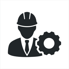 Project manager engineer vector icon