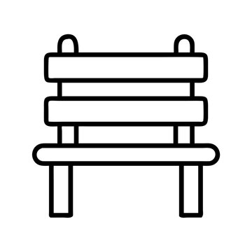 recommend clip art: bench vector icon, simple black outline line icon of bench, furniture vector line art icon