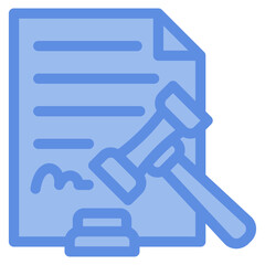 Legal Document Icon Element For Design