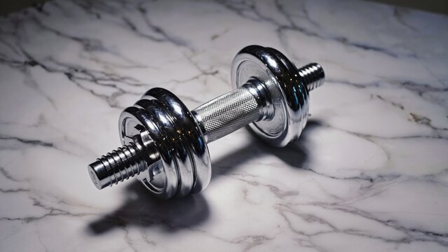 A pair of adjustable dumbbells with metal handles and a dial to increase or decrease weight resistance.