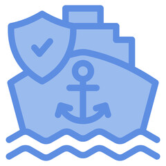 Marine Insurance Icon Element For Design