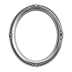 Obraz premium Silver stylish elegant antique frame. Isolated Clipart