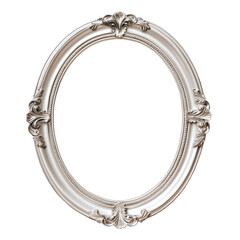 Fototapeta premium White stylish elegant antique frame. Isolated Clipart