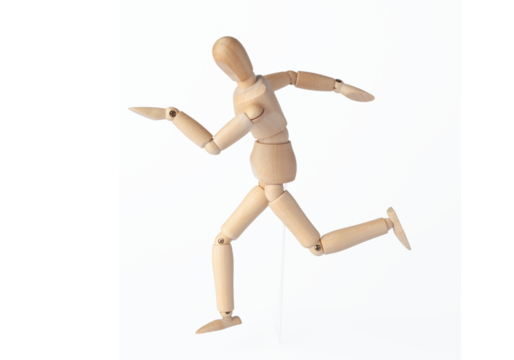 Articulated mannequin and Wooden model captures lifelike motion, perfect for artists and dynamic sketches. A Wooden dummy takes its first steps, moving like a Poseable figure. This