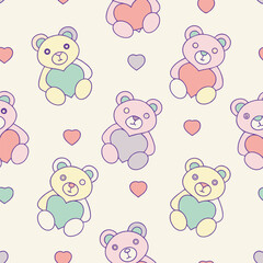 Fototapeta premium seamless pattern with teddy bears