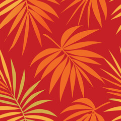 seamless pattern with autumn leaves
