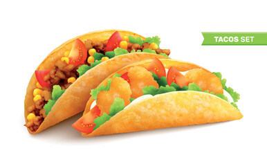 Realistic Tacos Illustration