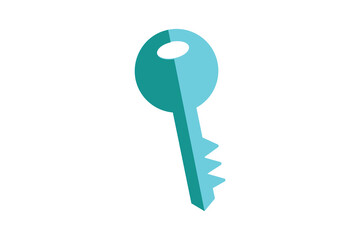 key icon on white background. flat style key icon.