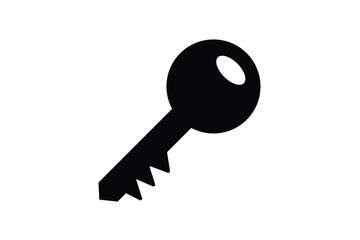 key icon on white background. flat style key icon.