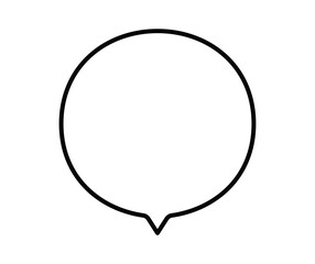 今っぽいシンプルなふきだしのイラスト素材　吹き出し　フレーム　枠　フキダシ　セリフ　話す　コメント