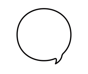 今っぽいシンプルなふきだしのイラスト素材　吹き出し　フレーム　枠　フキダシ　セリフ　話す　コメント