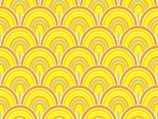 Bright dragon skin scale vector repeat pattern. Playful fishscale texture. Fabric dragon squama motif. Dreamy lizard scale background. Japanese stylized print.