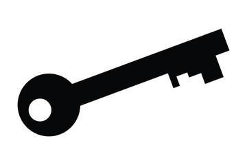 key icon on white background. flat style key icon.