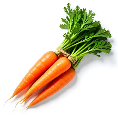 fresh carrot isolated on white background