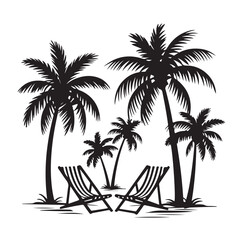 palm trees on the beach