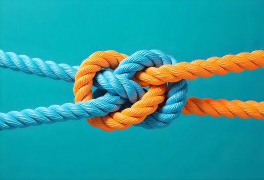 rope knot together partnership concept