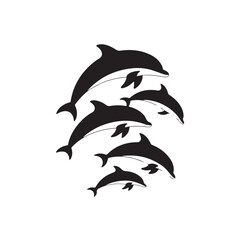vector illustration of a dolphin