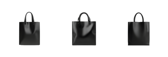 Black bag collection showcasing diverse shapes and styles