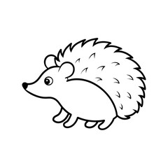 A Hedgehog with an apple on its back silhouette