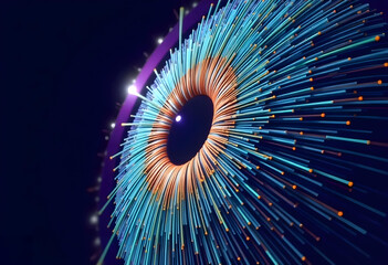 tech eye closeup vision concept 