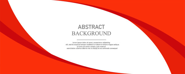 Fototapeta premium Vector red line background curve element with white space for text and message design, overlapping layers, vector