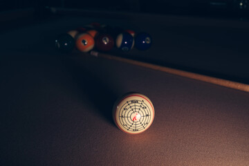 billiard balls close up