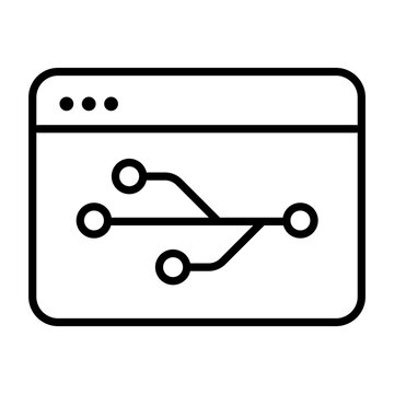 Version control line vector icon