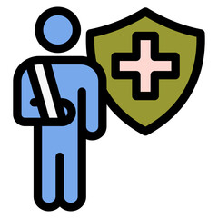 Obraz premium Casualty Insurance Icon Element For Design