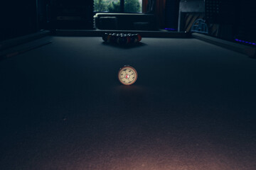 billiard balls close up