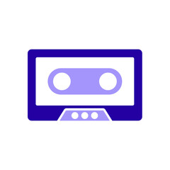 Icon a cassette tape, isolated against a clean background.