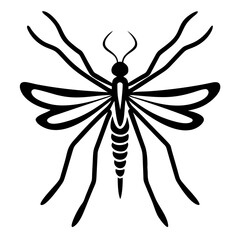 Silhouette of mosquito 