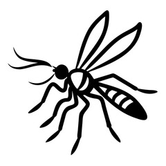 Silhouette of mosquito 