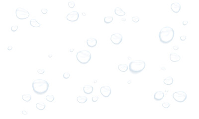 Realistic blue water drops. PNG drops, condensation on the window, transparent water drop. Abstract...